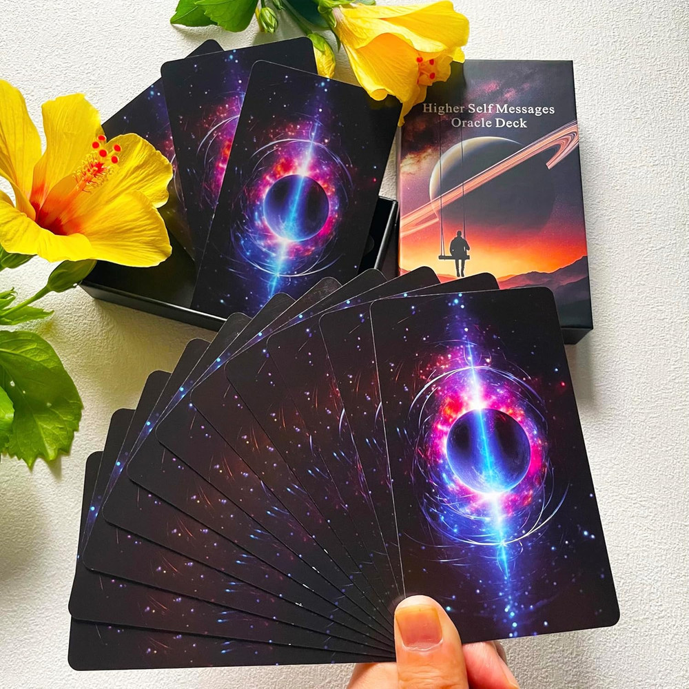 Higher Self Messages Oracle Cards Deck, Cosmic Oracle Cards, Spirit Oracle Deck