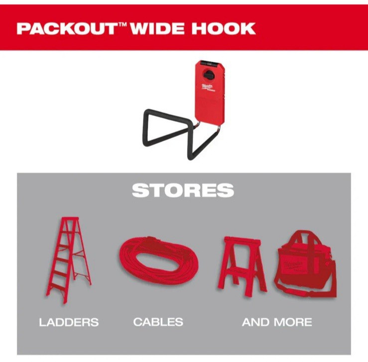 Milwaukee 48-22-8332 Reinforced Wide Hook - 2 Pack