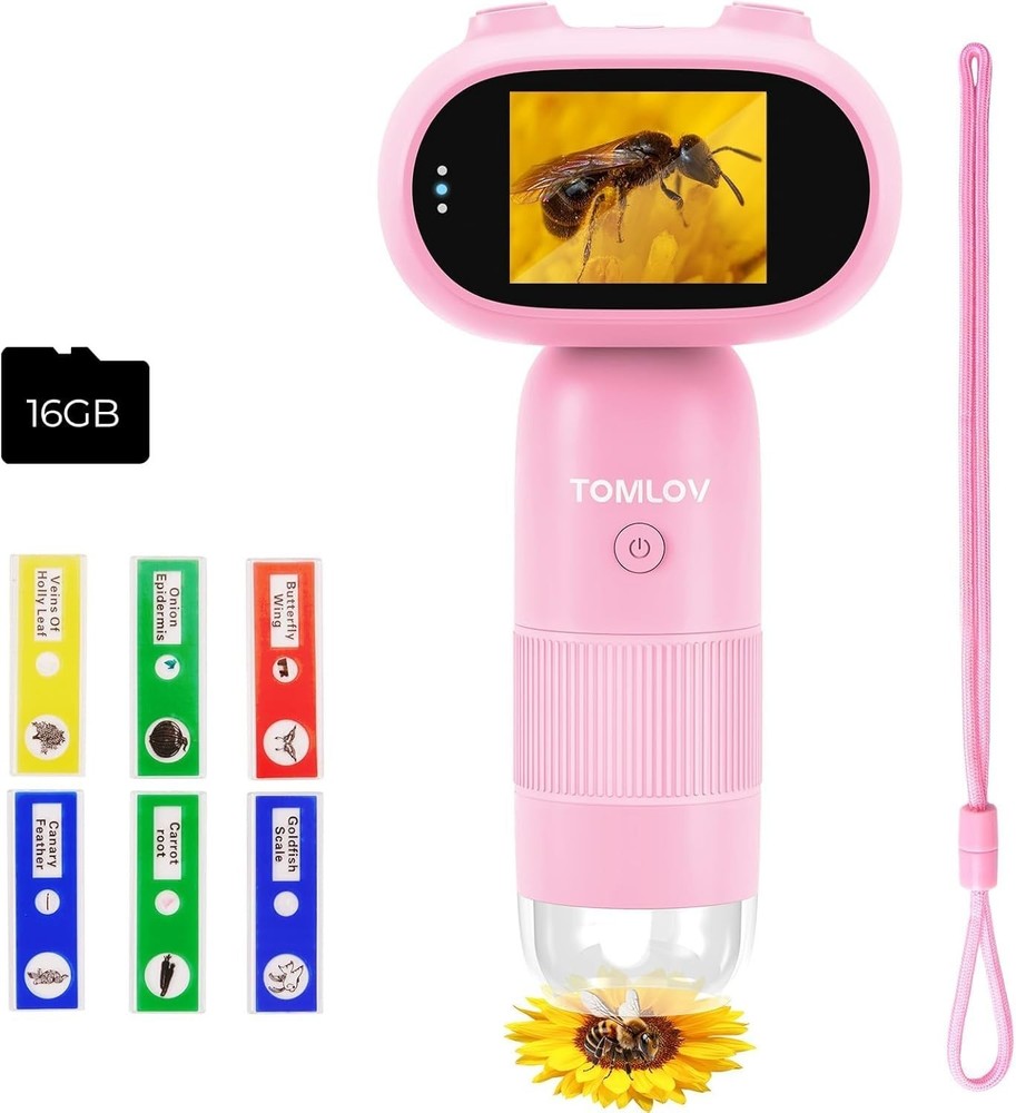 Discover Science with P30 Kids Microscope - 2" LCD & Rechargeable Battery