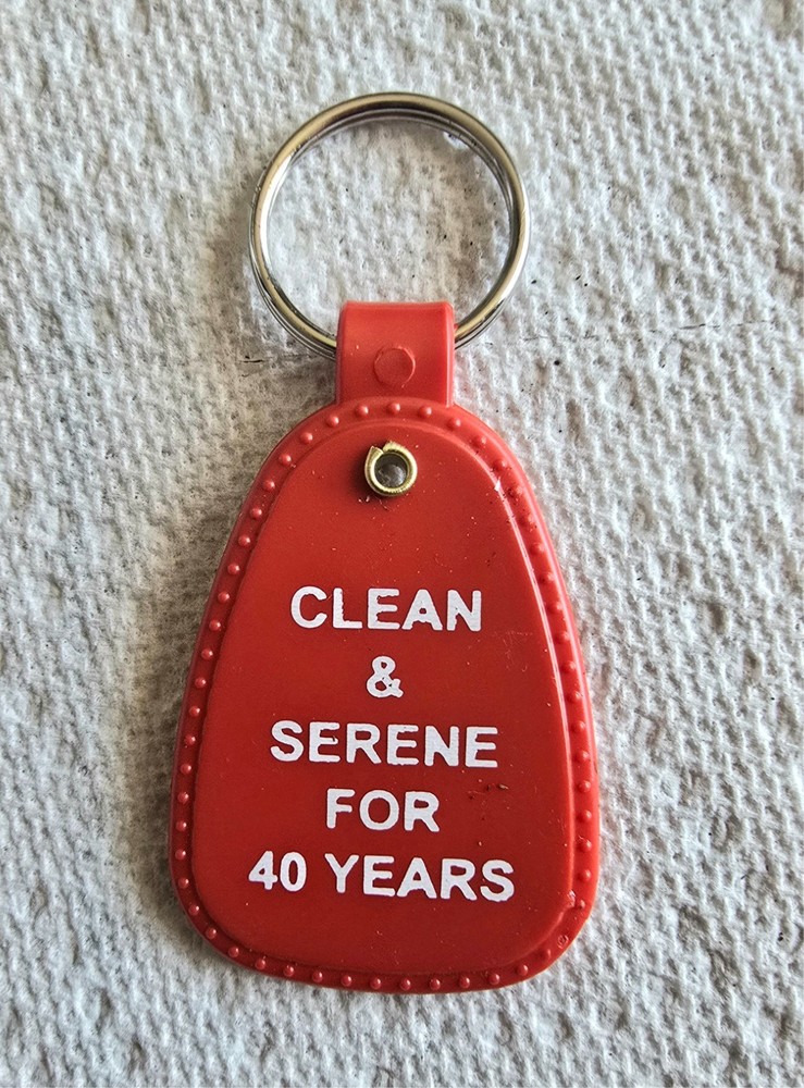 NARCOTICS ANONYMOUS - NA - 40 YEARS CLEAN - RED KEY TAG - 40+ yr clean