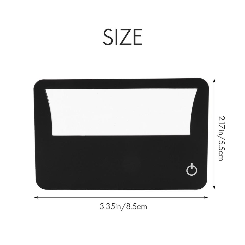 Credit Card Size Lighted 3X Magnifier Bundle Includes 2 Magnifiers, Each6593
