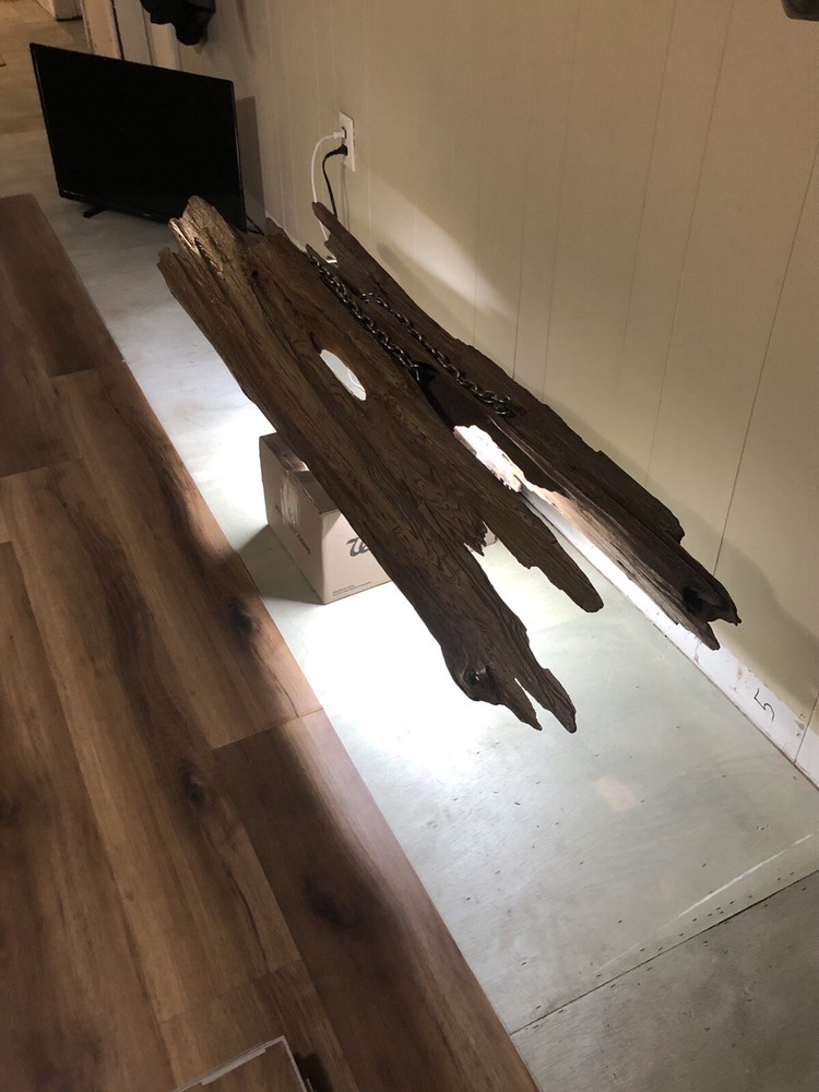 Cypress Log Hollow With Light For Pool Table Or Dinner Table Etc.