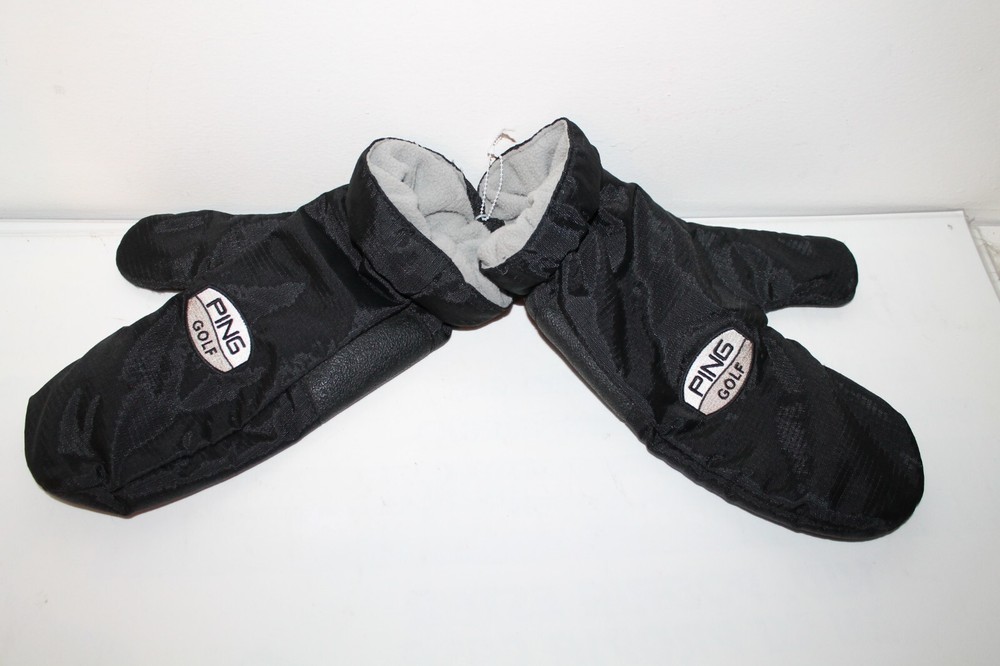 Ping Golf Mittens, Black/Gray, Size Large, One Size