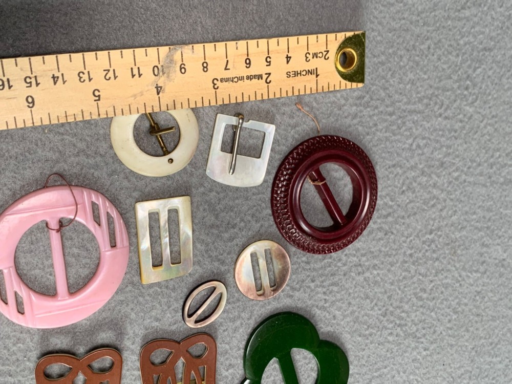 Vintage Assorted Plastic Belt Buckles