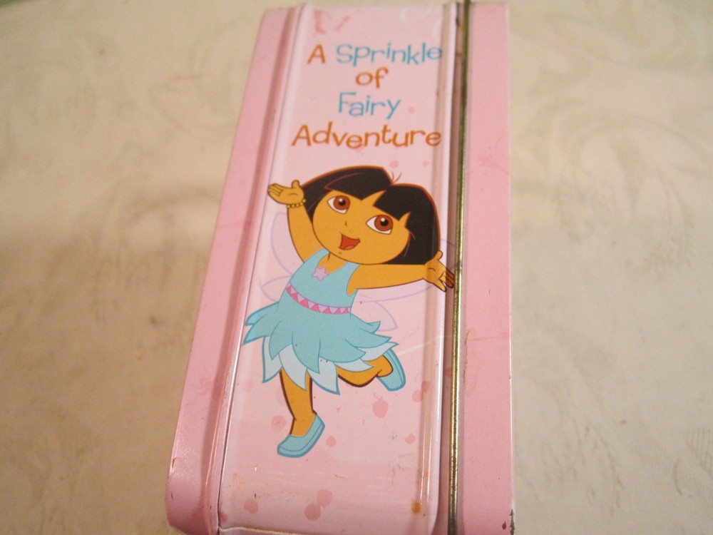 Tin Box Dora the Explorer Pink Metal Lunch Box