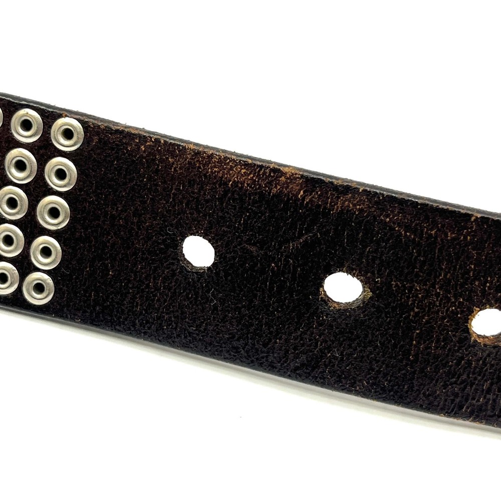 Htc 5 Row Pyramid Studs Belt Brown Size 36