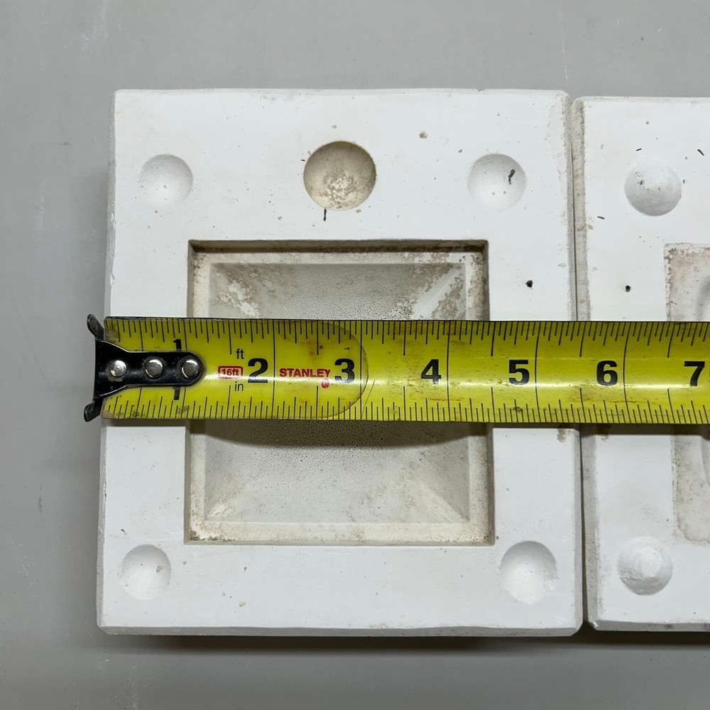 Ceramic Slip Casting Mold Square Box Lid Vintage