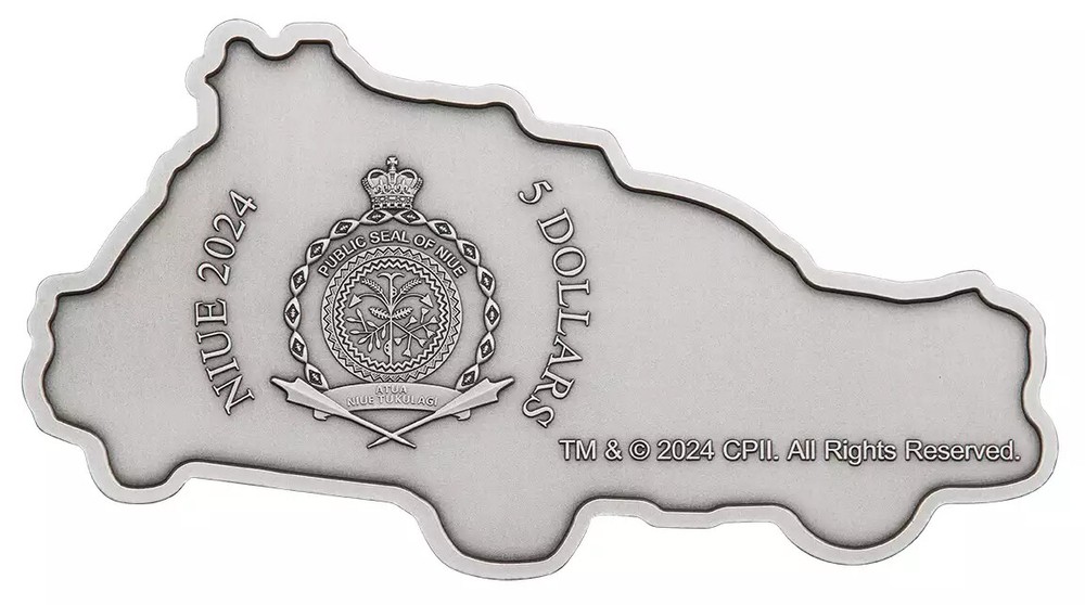 2024 Niue Ghostusters Ecto 1 2oz Silver Shaped Coin