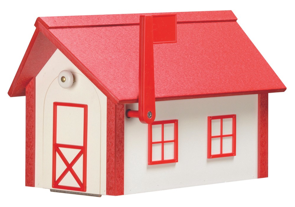 Amish-Made Standard Poly Mailboxes with Poly Roofs