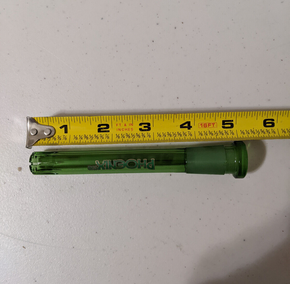 4" Inch 18mm/14mm Downstem Glass Slide Full Green MATRIX Perc Diffuser