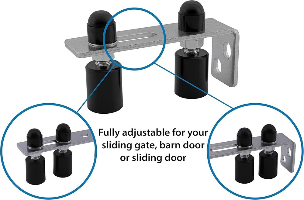 Compact Sliding Gate Guide with Weather-Resistant Bracket - No Assembly Needed