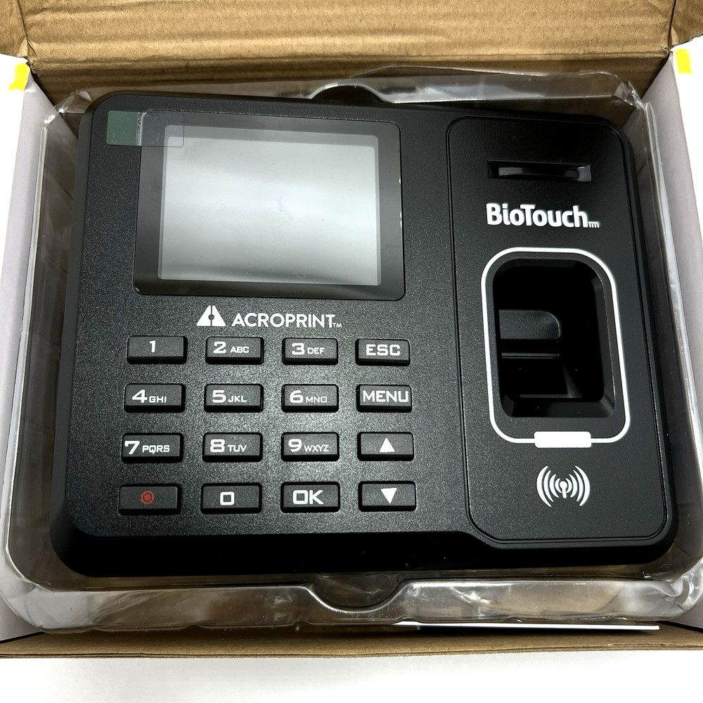 Acroprint BioTouch Biometric Fingerprint Time Clock Employee System