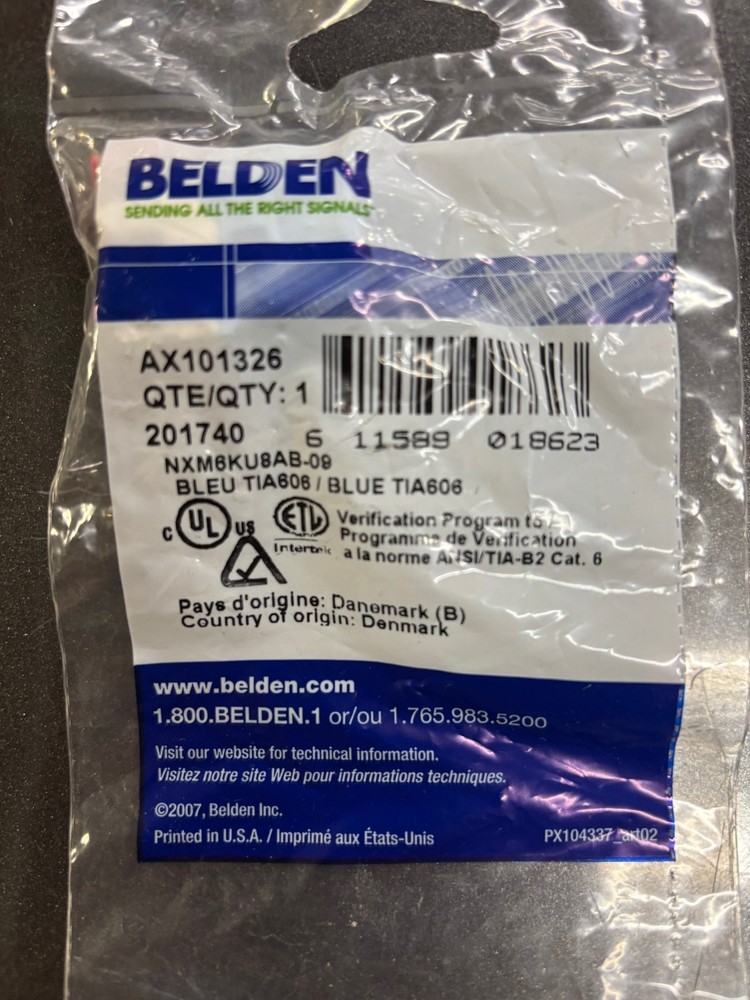 Belden AX101326 Light Blue CAT6 Jack (Quantity 17)