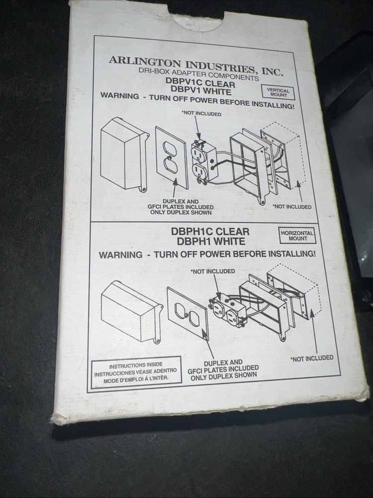 Arlington DBPV1C Dri-Box Clear Vertical Mount