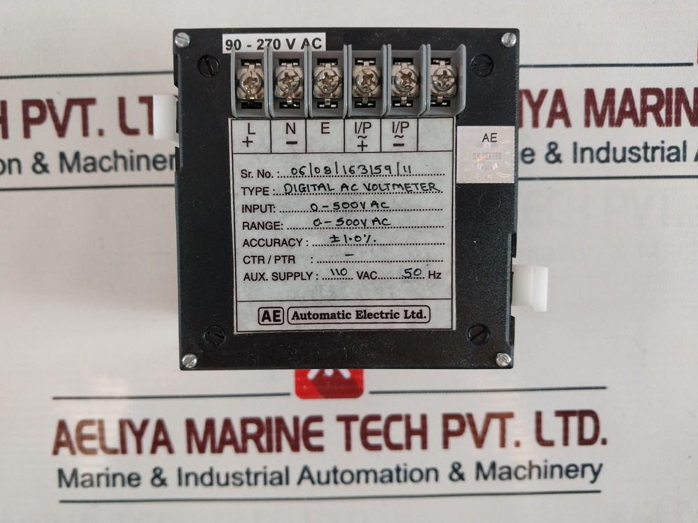 Automatic Electric Digital AC Voltmeter 110VAC 50HZ