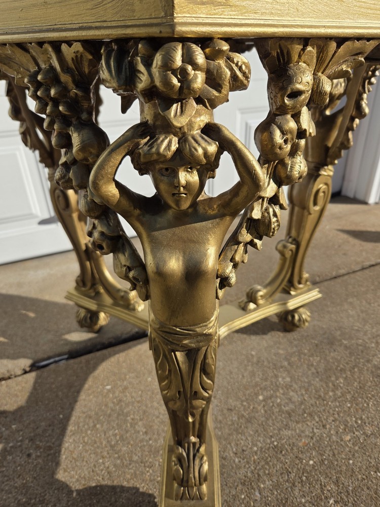 Vintage Louis XVI Gilded Occasional Table