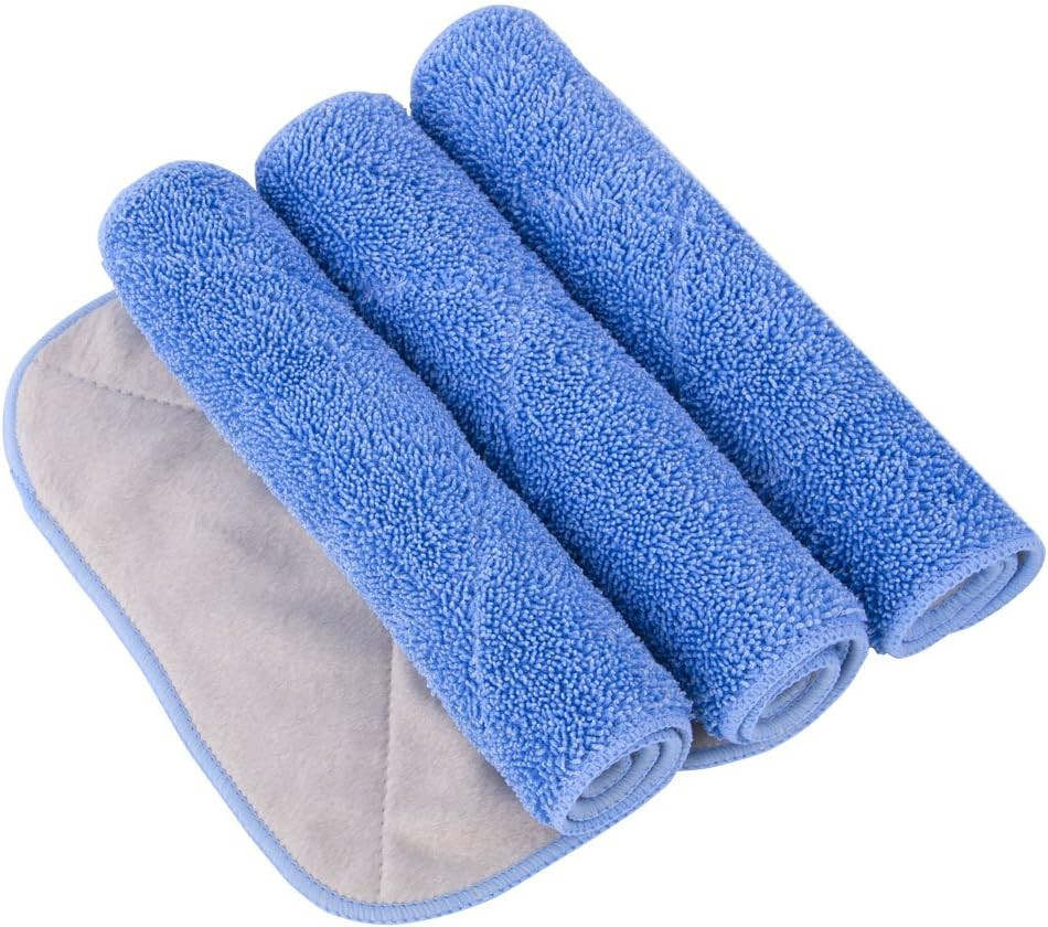 Floor Mop Set w/ 3 Pads & Scrubber