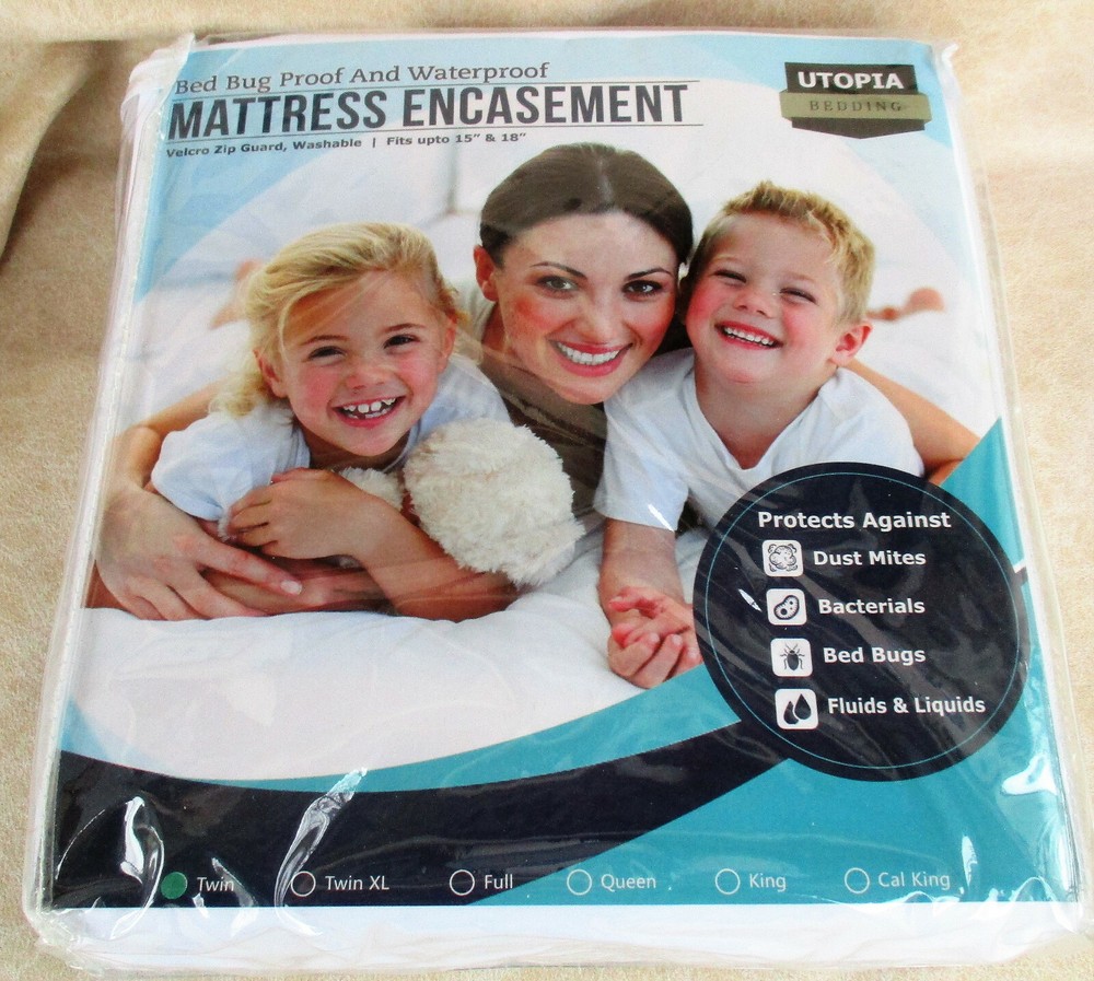 UTOPIA BEDDING BED BUG PROOF AND WATERPROOF MATTRESS ENCASEMENT TWIN