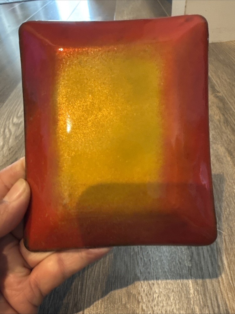 MCM Enamel On Copper Plate Multicolor / Great Design #8