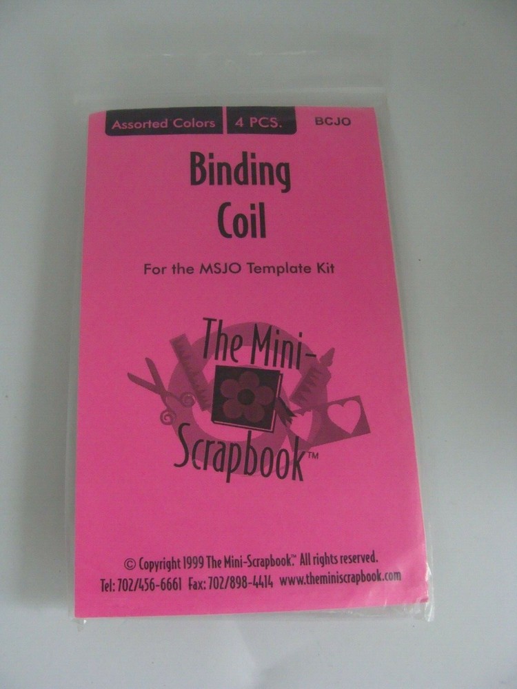 VTG 1999 Colored Plastic Binding Coil 4 Wires BCJO For MSJO Mini Template
