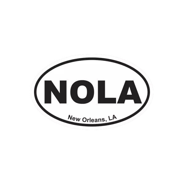 NOLA New Orleans Oval Sticker Decal