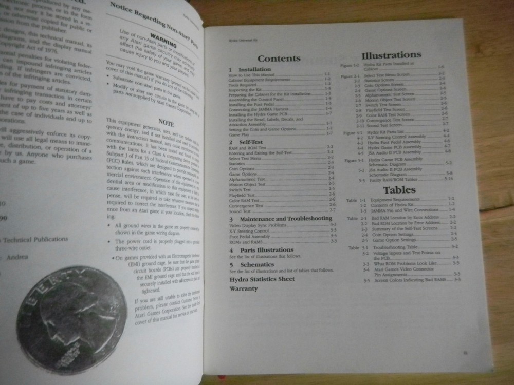 HYDRA KIT ATARI arcade game manual