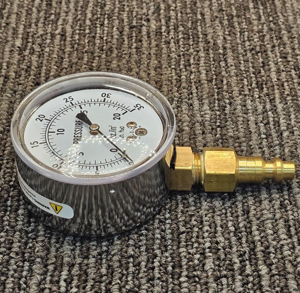 Low Pressure Gauge, Bottom Replacement 35" WC 20 Oz H2o