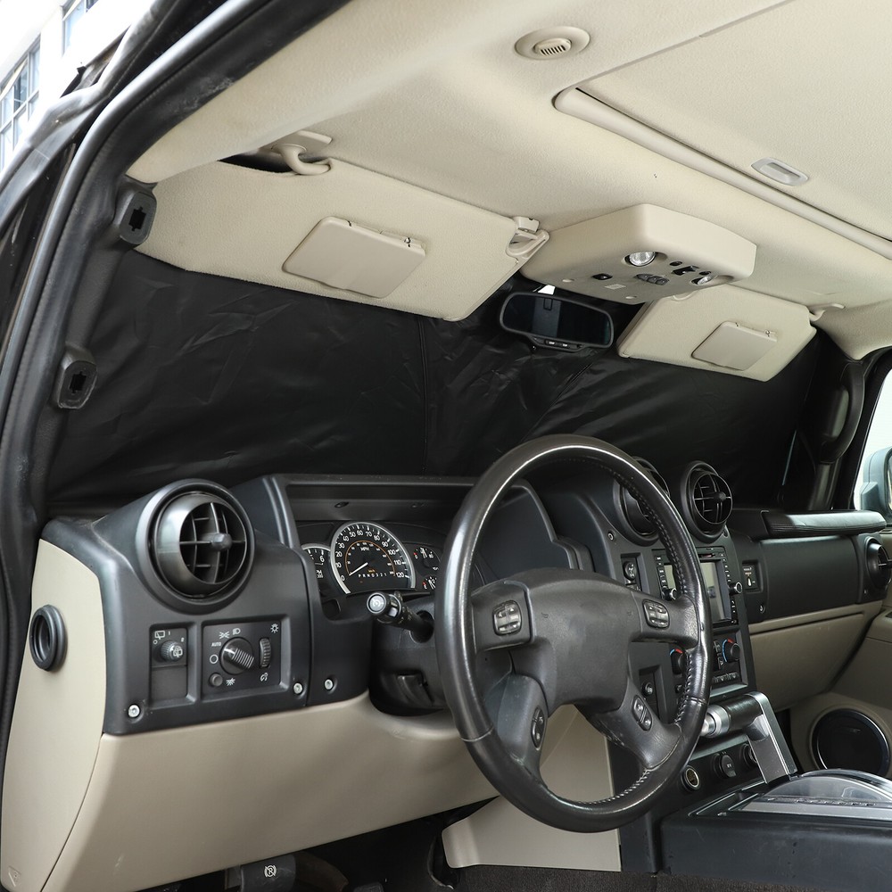 windshield Foldable sun shade & Storage Bag Custom Fits 2003-2007 Hummer H2
