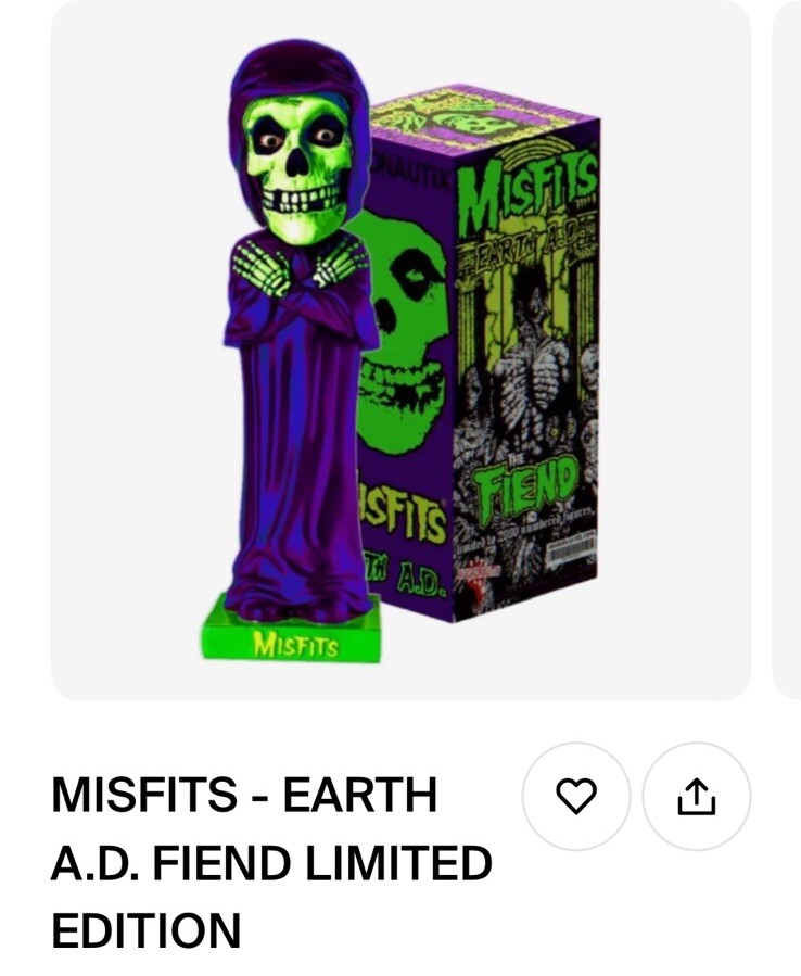 💀MISFITS💀 EARTH A.D “FIEND” THROBBLEHEAD 💀🔥💀