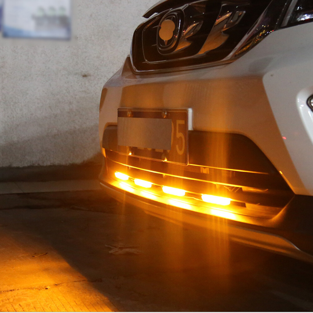 4x Car Front Grille LED Emergency Strobe Flash Warning Light Remote Control Kits