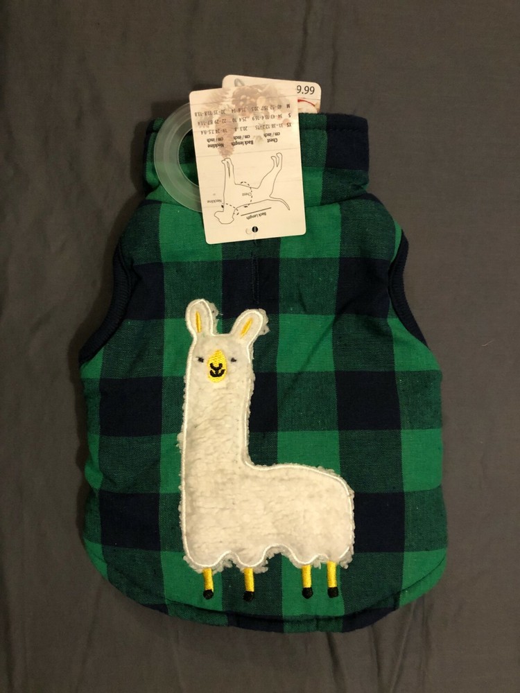 Pet Central Plaid Lama Jacket-2 Colors!