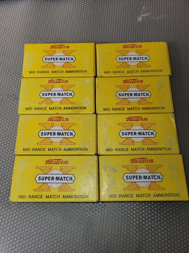 8 Vintage Wester Super Match 38 Special Mid Range Ammo Boxes Lot