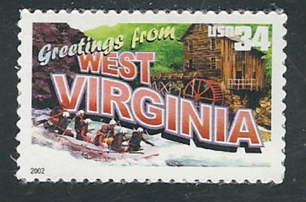Scott #3608...34 Cent...Greetings From West Virginia...2 Stamps