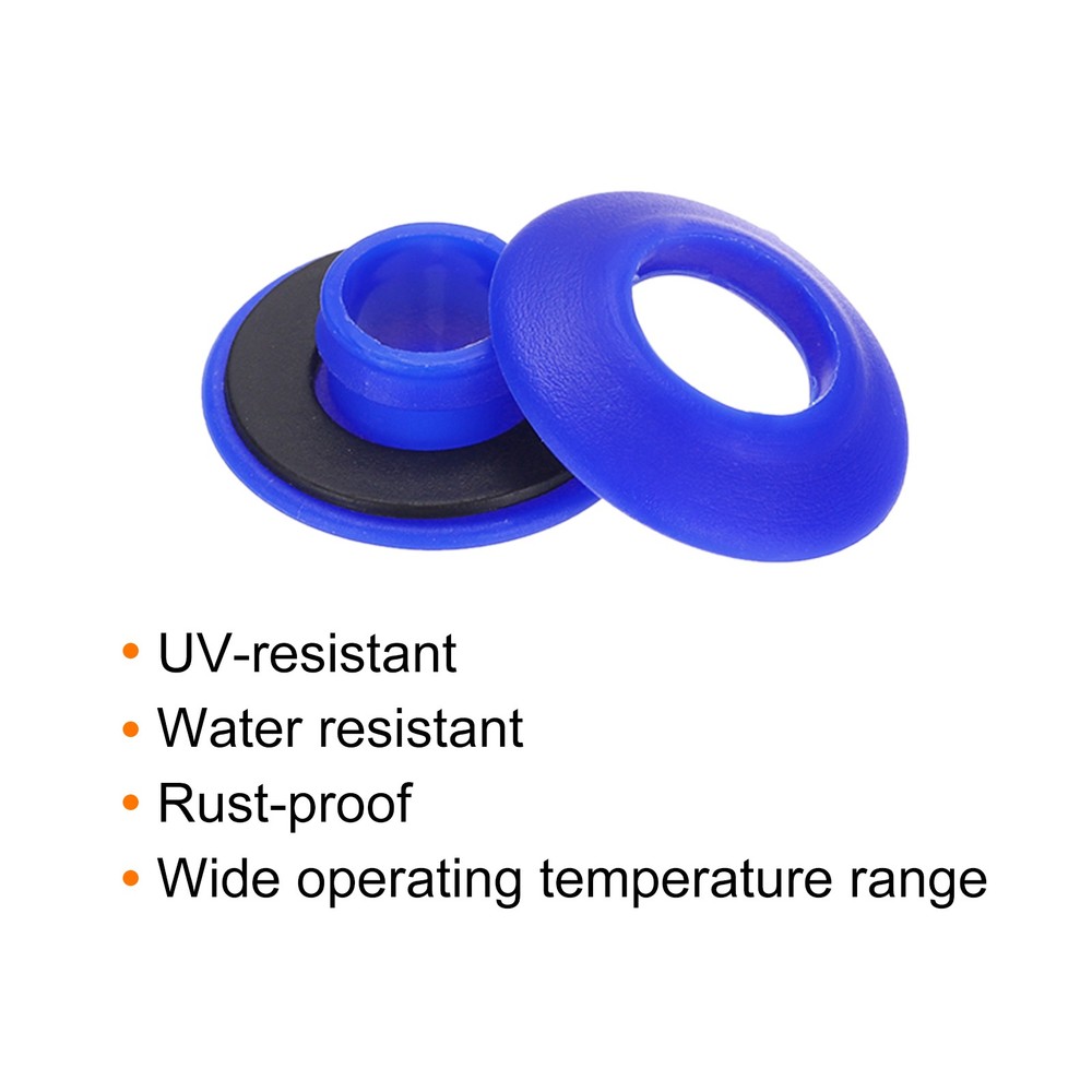 31pcs 12mm Plastic Truck Eyelets Blue