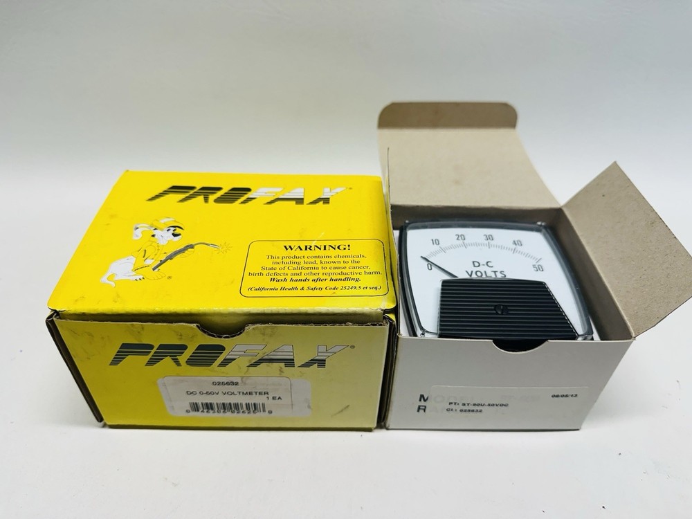 NEW Profax 025632 DC Volmeter 0-50V