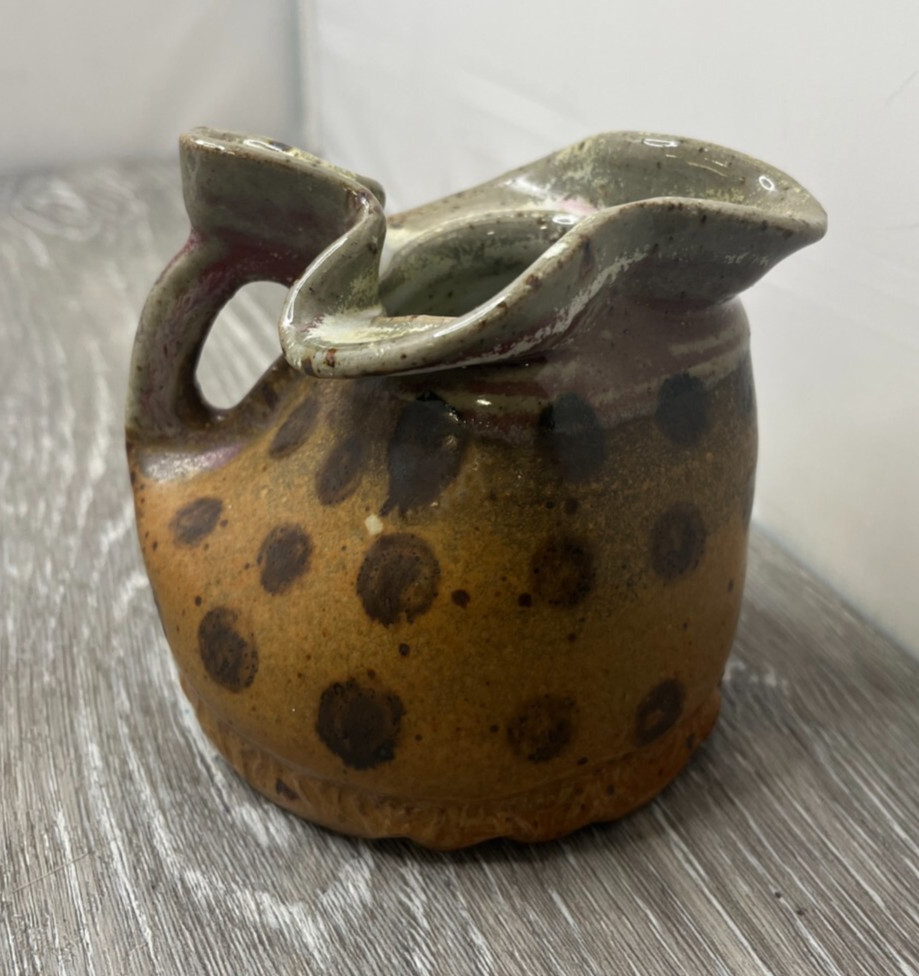 Lot/2 Art Pottery Creamer & Small Pitcher