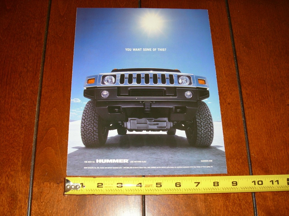 2003 HUMMER H2 ORIGINAL AD
