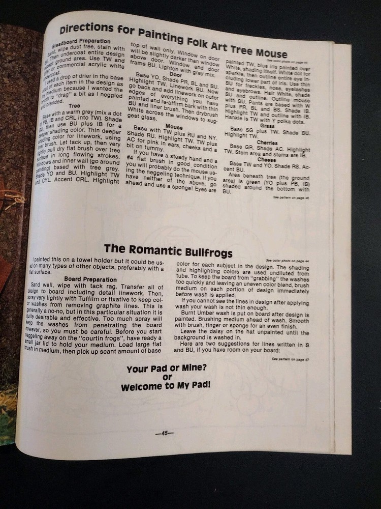 VTG Paint And Tell Tutorial Book How To By Donna Bell