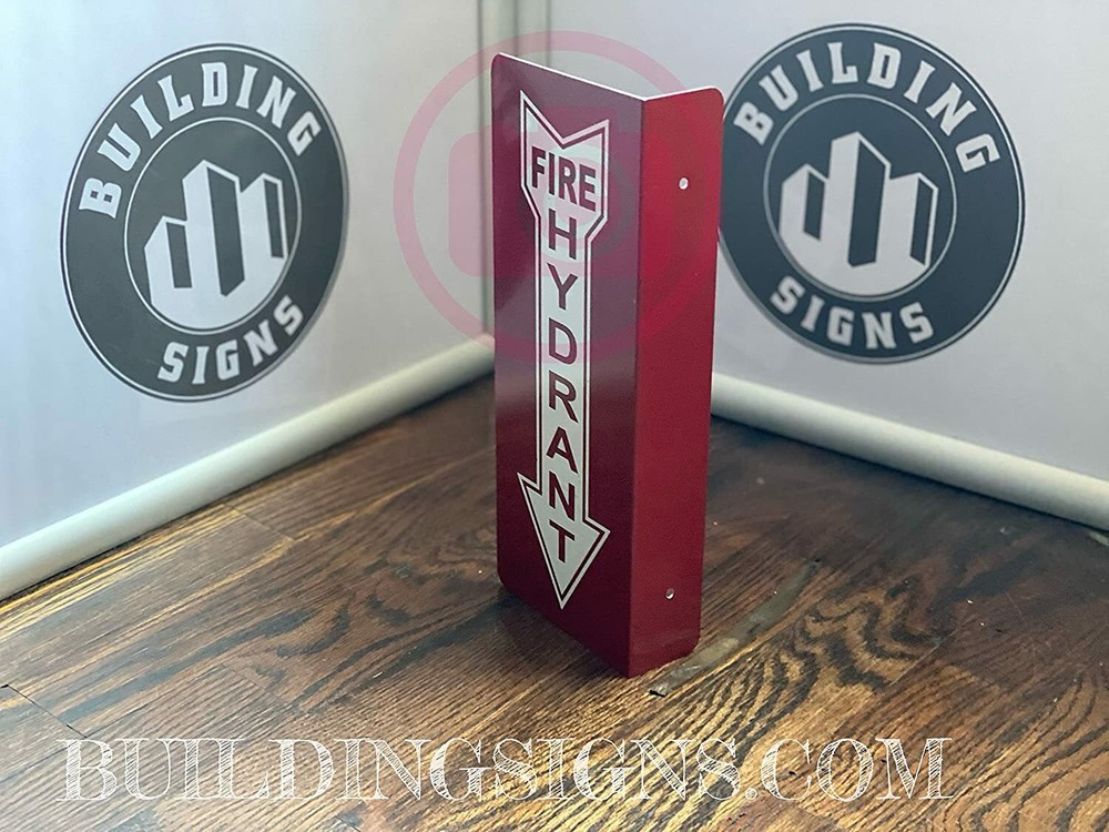 FIRE Hydrant Arrow Down Projection Sign-FIRE Hydrant Arrow Down Hallway
