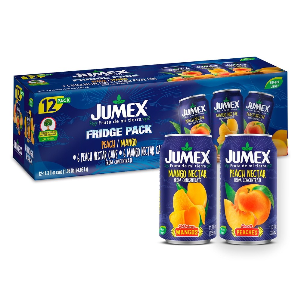 Jumex mango and peach nectar from concentrate, 11.3 Fl. Oz., 12 Count....