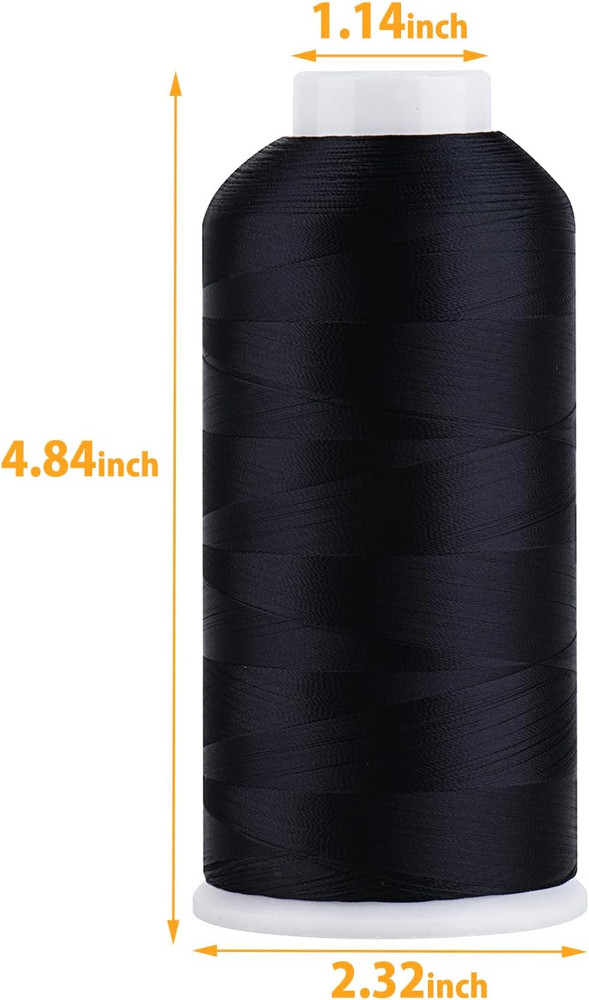 Simthread Rayon Embroidery Thread 5500 Yards, 40Wt 100% Rayon Viscose for Commer