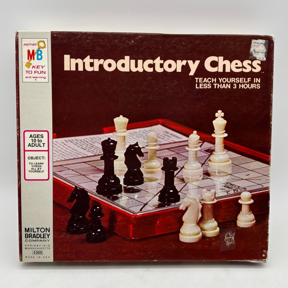 VINTAGE Introductory Chess COMPLETE Milton Bradley 1973 for Beginners Junior