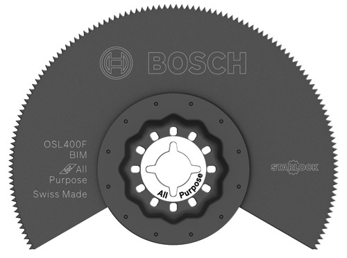 (J) Bosch OSL400F 4 In. Starlock Oscillating Multi Tool Bi-Metal Segmented Blade