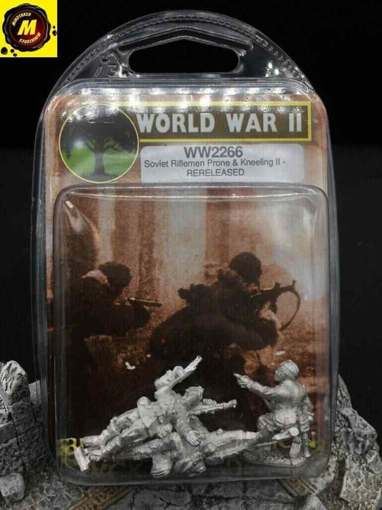 Soviet Riflemen Prone & Kneeling II - Rereleased (x4) (NIB) - #WW2266 - Soviet