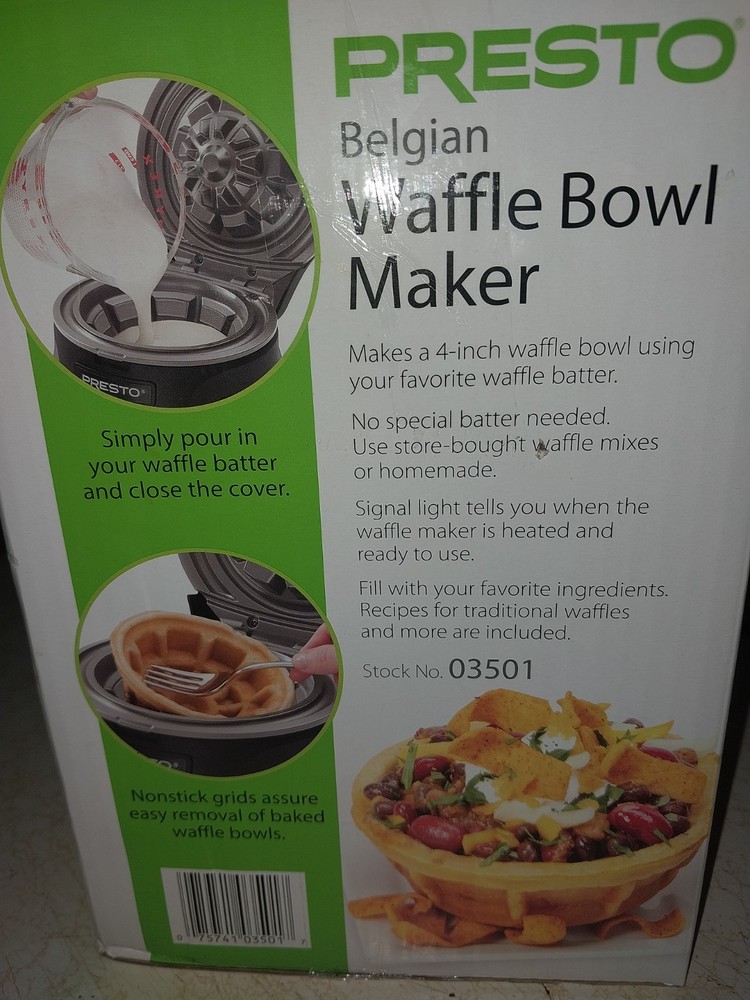 Presto Belgian Waffle Bowl Maker, 03501
