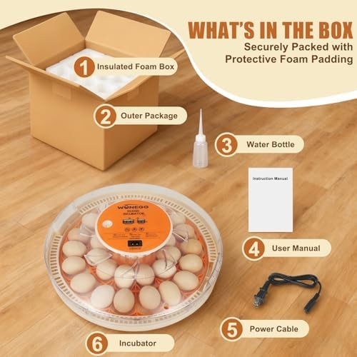 Incubators for Hatching Eggs, Egg Incubator with Automatic Egg Turning and Humid