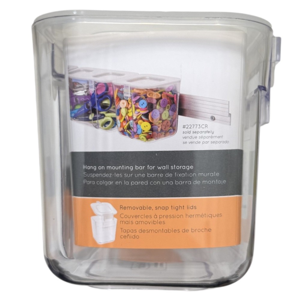 Deflecto Caddy Stackable Organizer Compartment, Large, Clear (29301CR) NWT!!