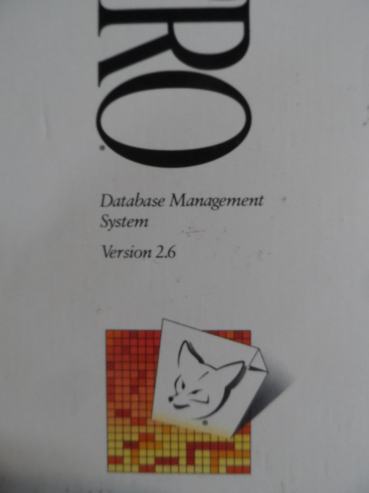 OPENED/SEALED CONTENTS - Microsoft FoxPro Database Management Ver. 2.6