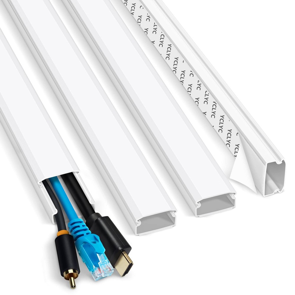 YCLYC 62.8in Cable Cover Wall, White Wire for Medium,