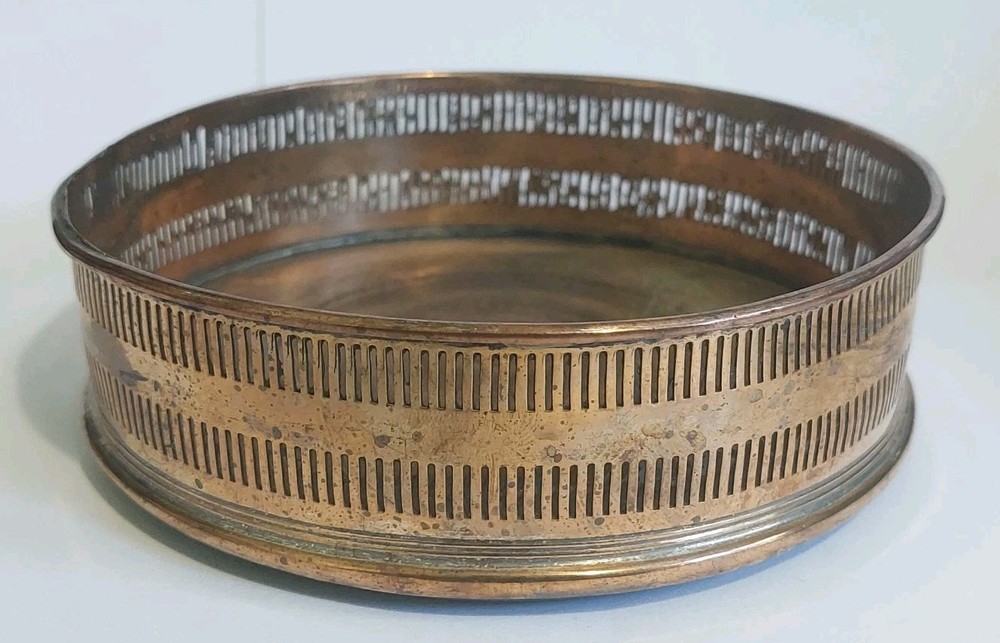 Antique Copper Wine Bottle Coaster
